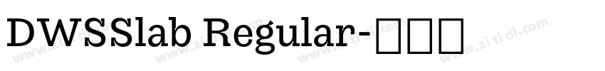 DWSSlab Regular字体转换